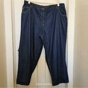 Woman Within Jeans partial elastic waist Dark Wash Women's Size 30 WP
